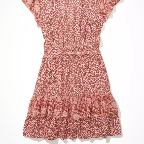 Wrap Dress / AE / XS / Mini / Ruffle Hem - Picture 4 of 4